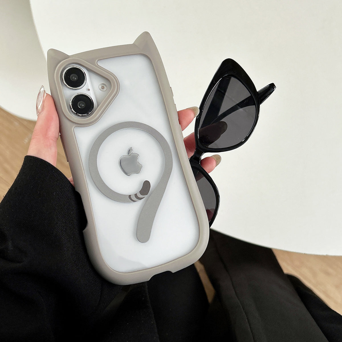 Cute 3D Cat Ear MagSafe Case for iPhone