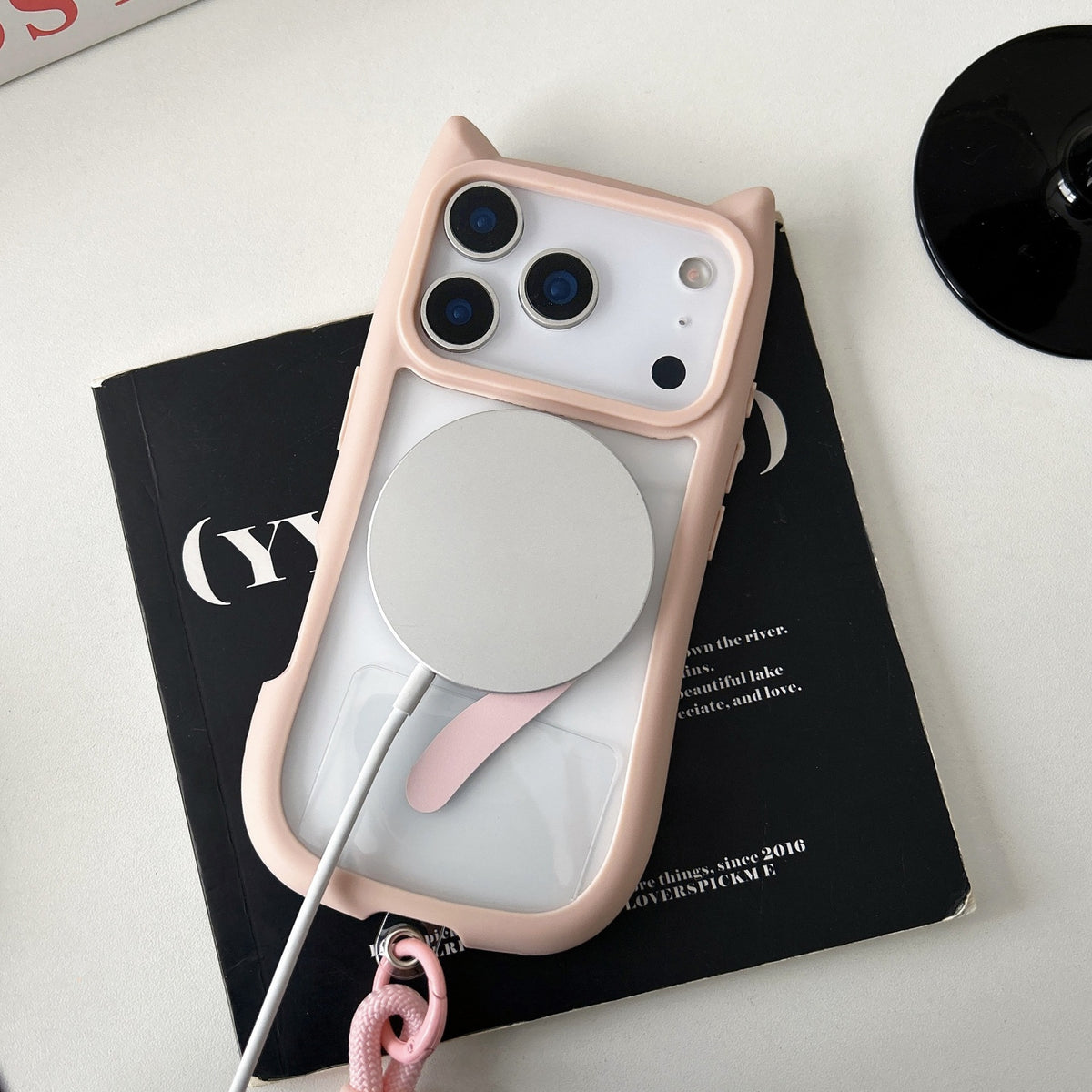 Cute 3D Cat Ear MagSafe Case for iPhone