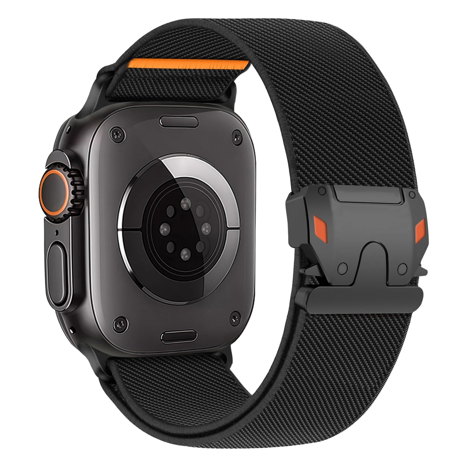 Heavy‑Duty Elastic Woven Nylon Band for Apple Watch
