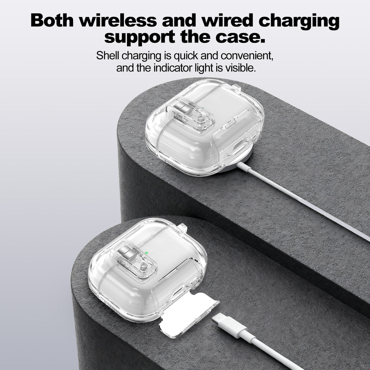 Auto-Pop Kickstand Clear Case for AirPods Pro 2 / Pro 3 / 4 / 5