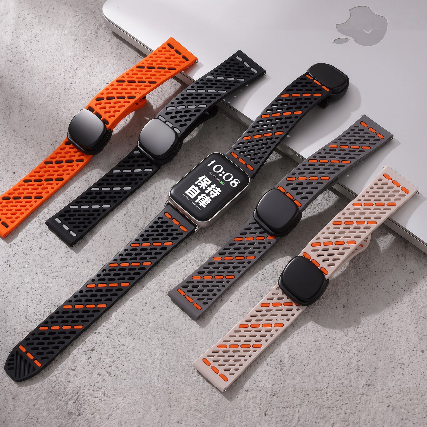 Breathable Magnetic Silicone Band for Apple Watch