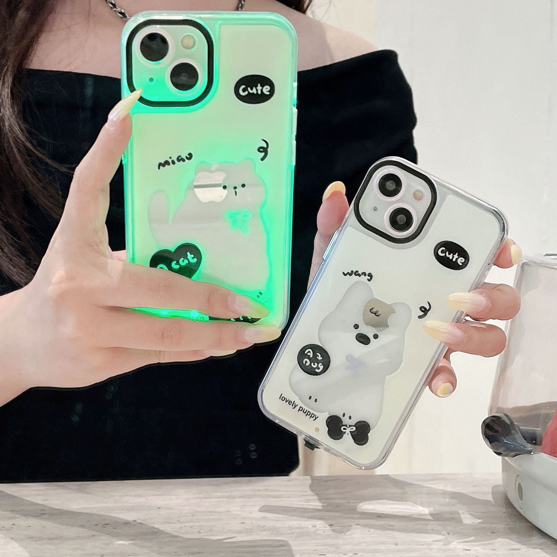 Light-Up Cute Pet Phone Case for iPhone