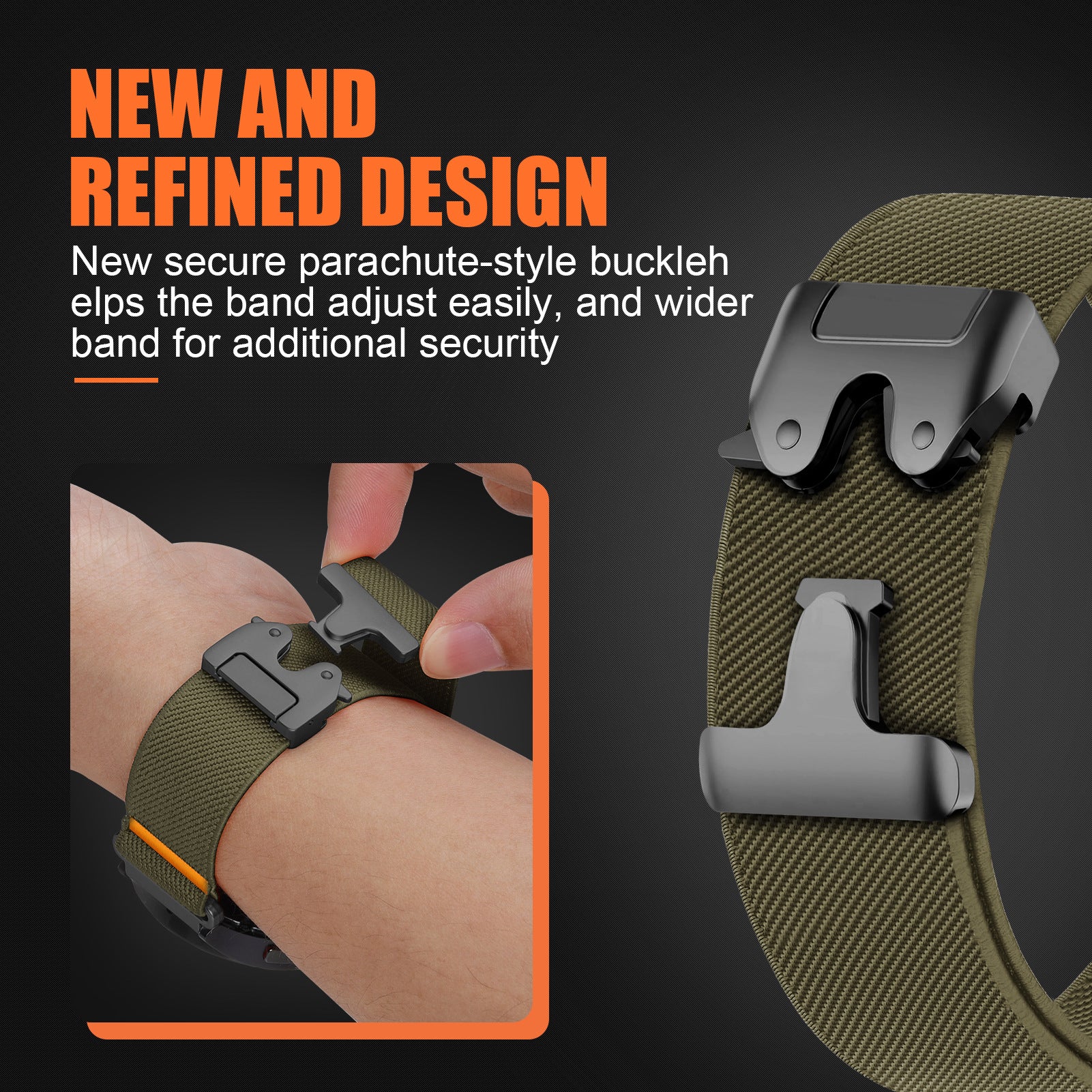 Stretch Sport Nylon Band For Garmin Watch