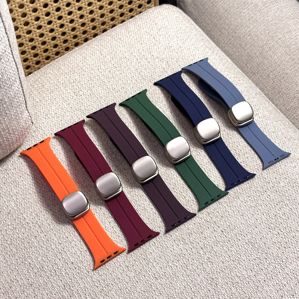 Sports Silicone Magnetic Buckle For Apple Watch