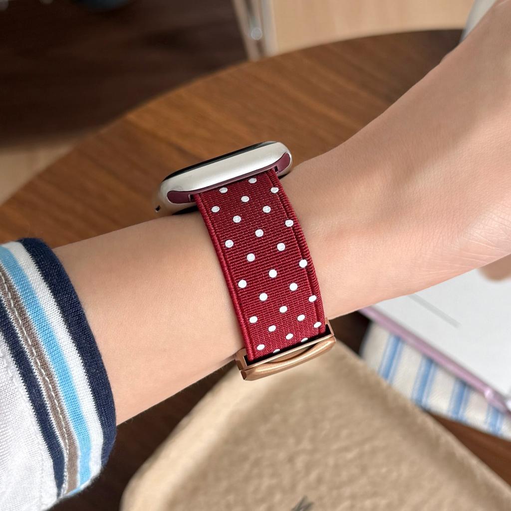 Polka Dot Magnetic Woven Nylon Strap for Apple Watch