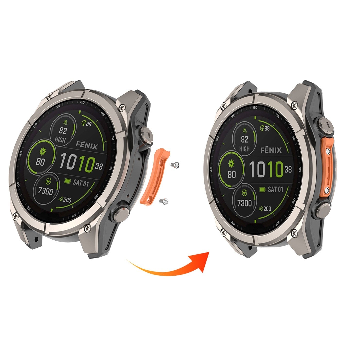 Metal Anti-Collision Accessories For Garmin Fenix8/Tactix8/Quatix8