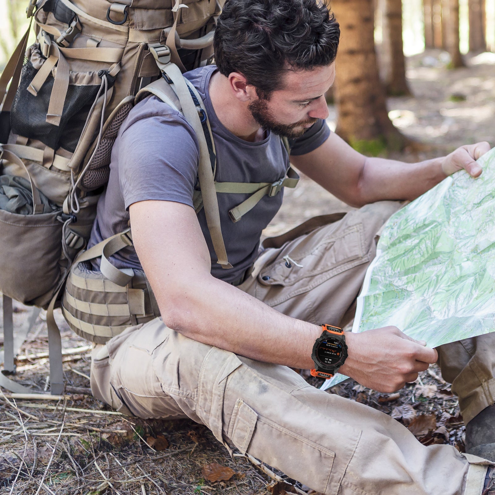 Rugged Nylon Band For Garmin-Lengthened Size