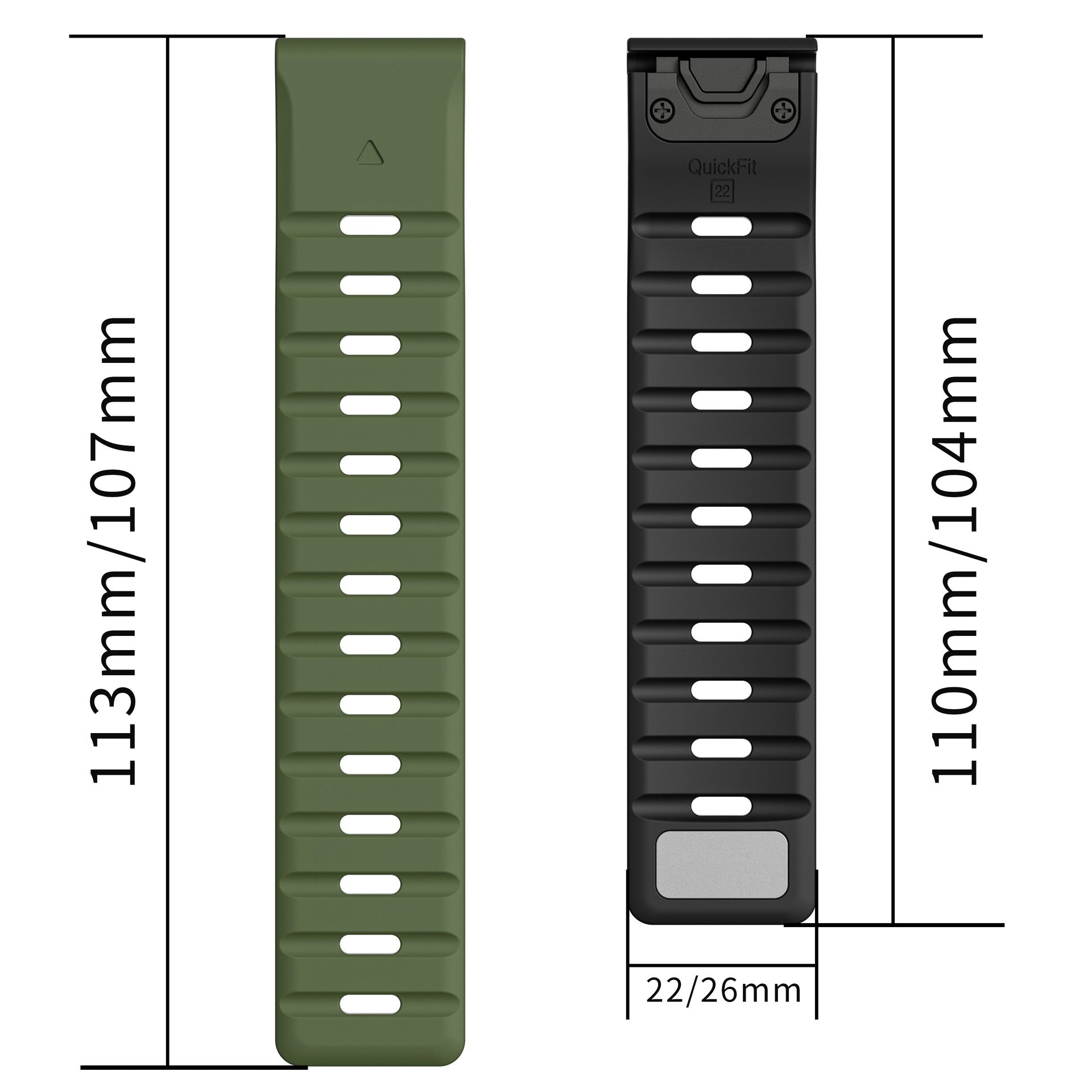 Sport Silicone Strap for Garmin Fenix 8 7X 7 5X 5 6
