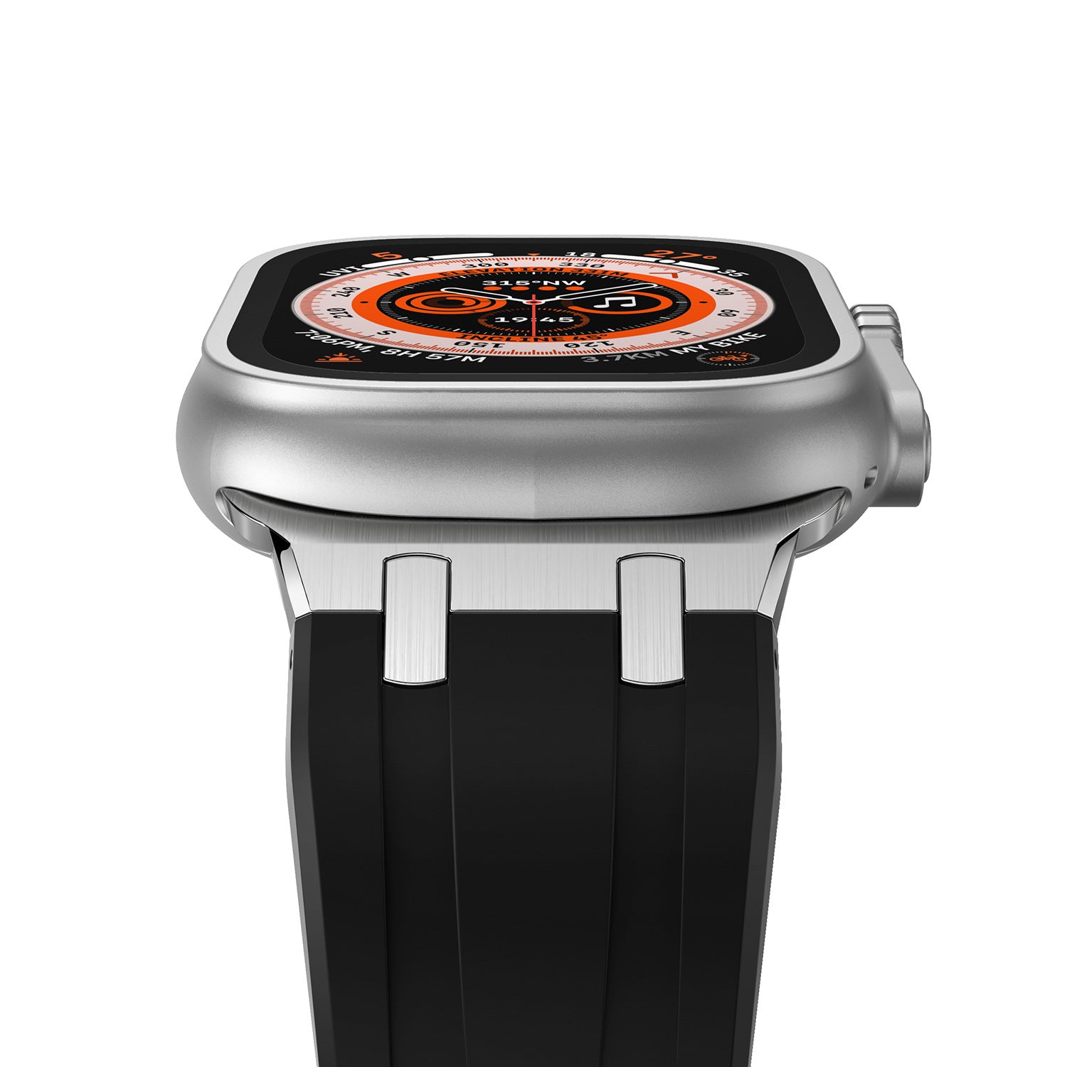 Metal Head Silicone Band For Apple Watch
