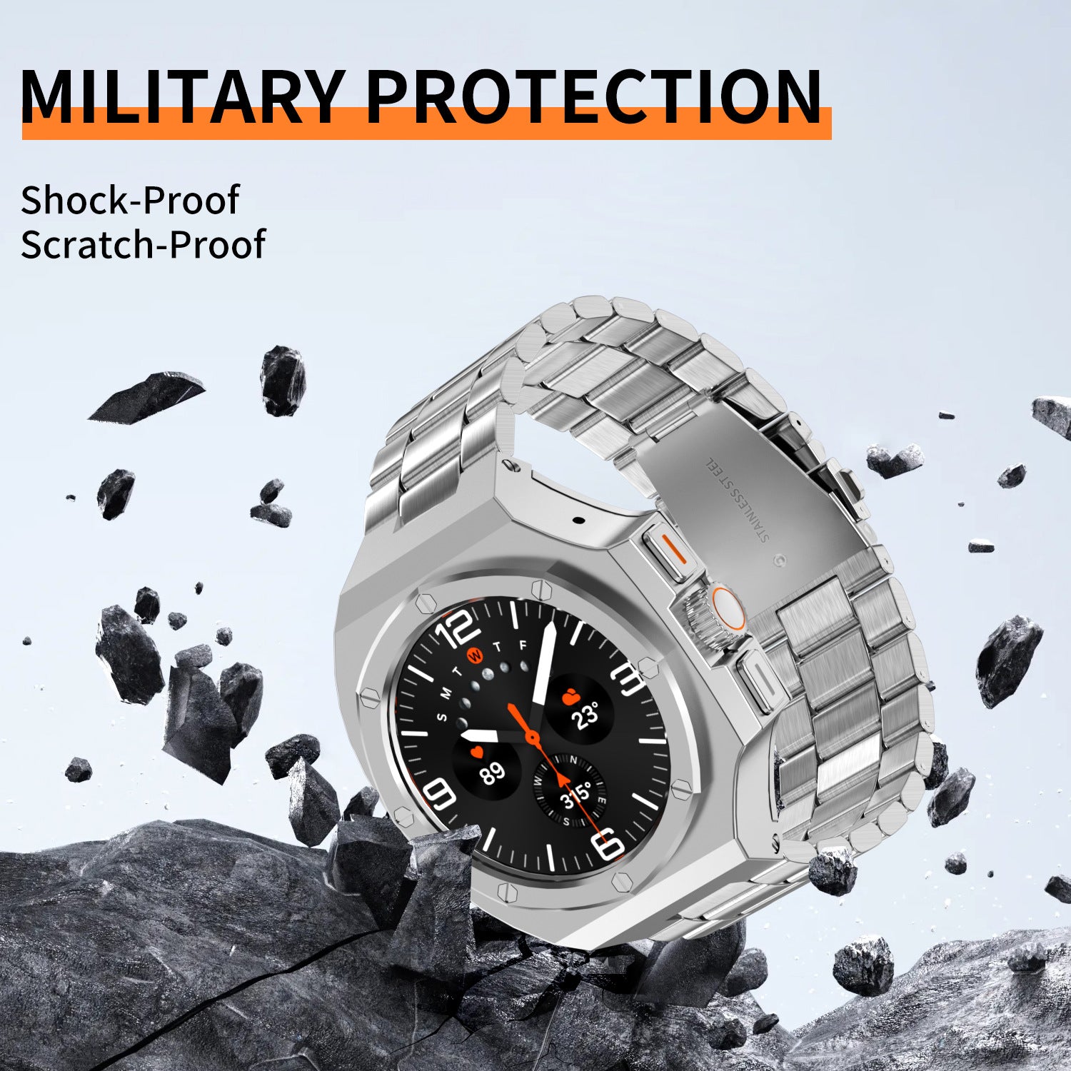 Zinc Alloy Case with Metal Band for Samsung Galaxy Watch Ultra 47mm