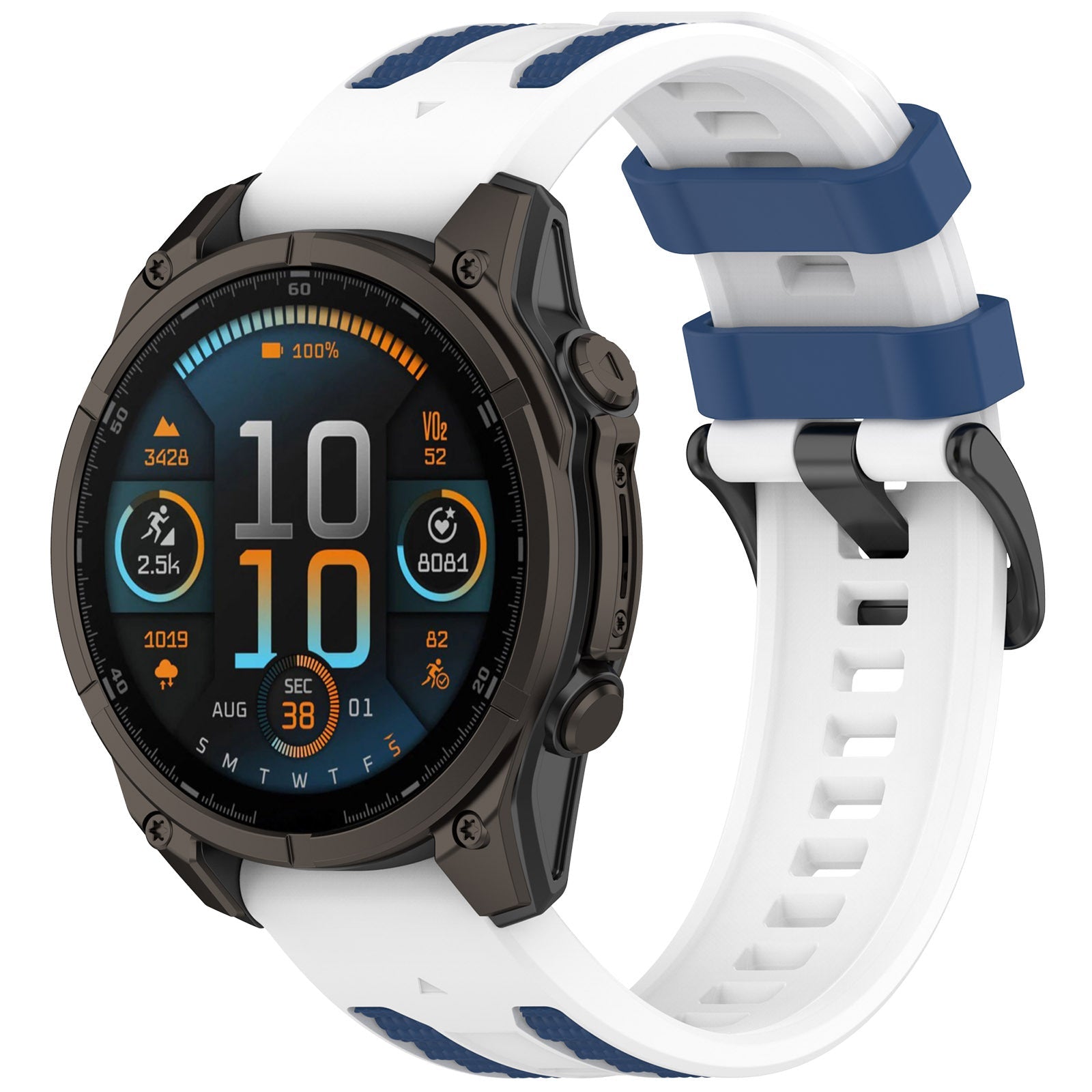 Two-tone Textured Silicone Watch Strap For Garmin