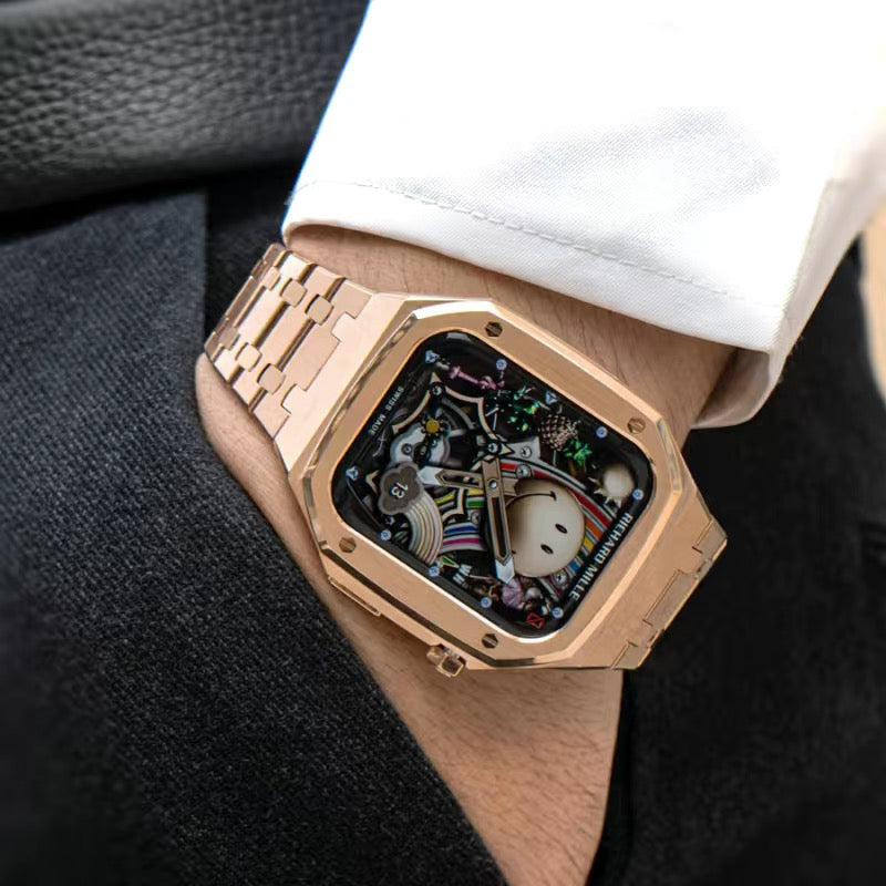 AP Stainless Steel Band Stainless Steel Case Retrofit Kit For Apple Watch