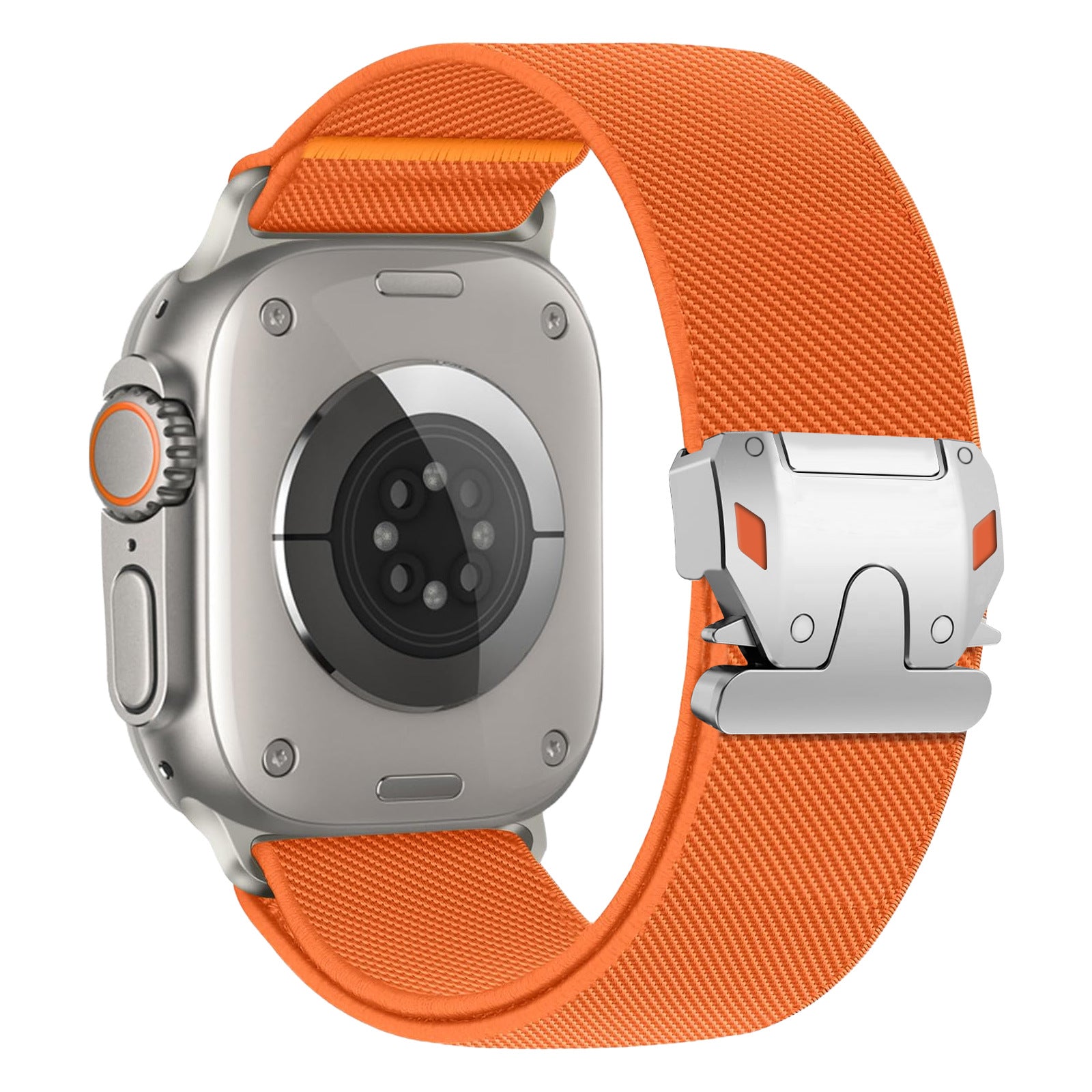 Heavy‑Duty Elastic Woven Nylon Band for Apple Watch