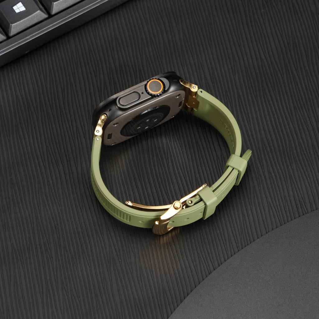 Chrono-Strata Apple Watch Band – FKM Fluoroelastomer with Butterfly Clasp