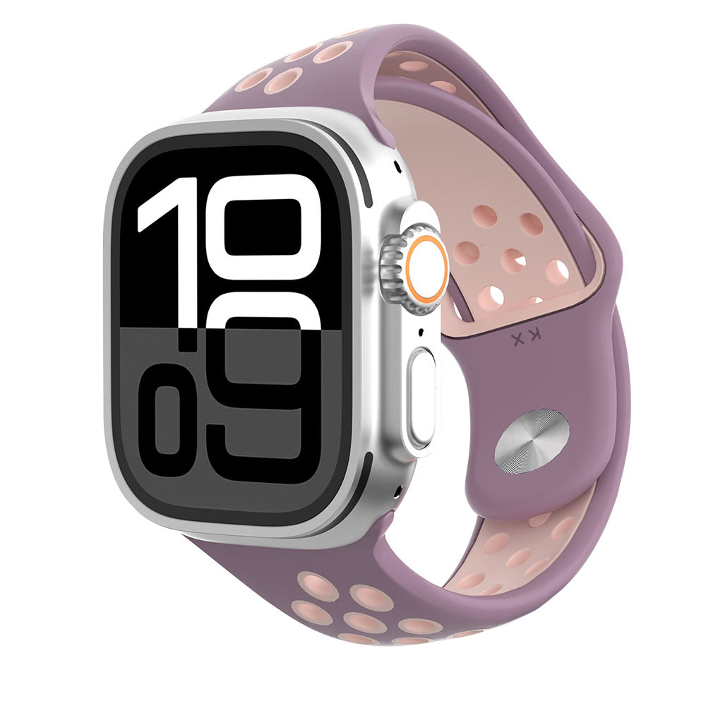 Asymmetrical Two-Tone Silicone Sport Band for Apple Watch