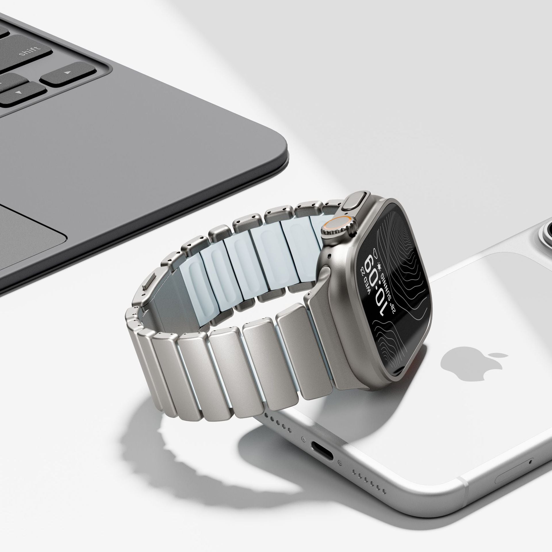 Ultra-Titanium +FKM Band Magnetic Clasp for Apple Watch