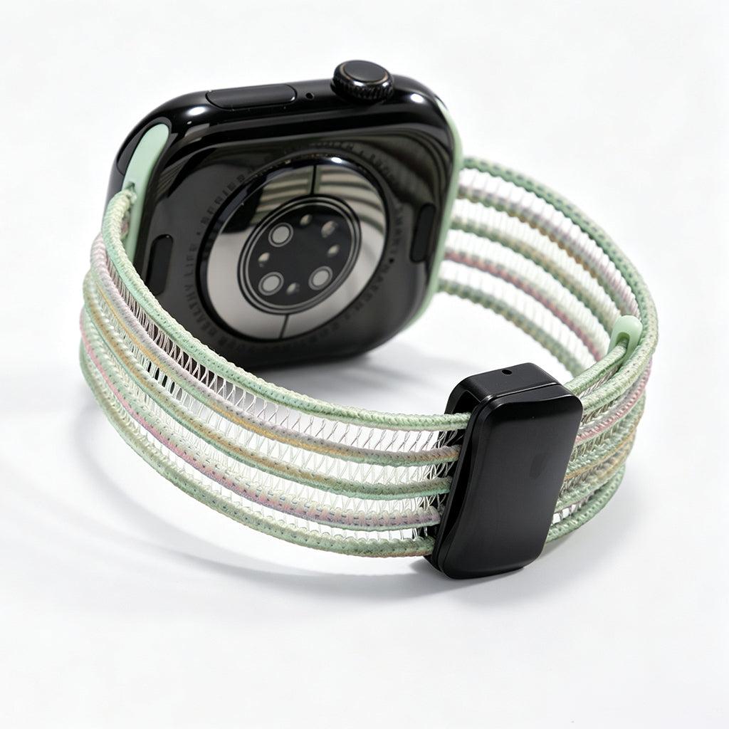 Fish Silk Mesh Breathable Magnetic Soft Strap For Apple Watch