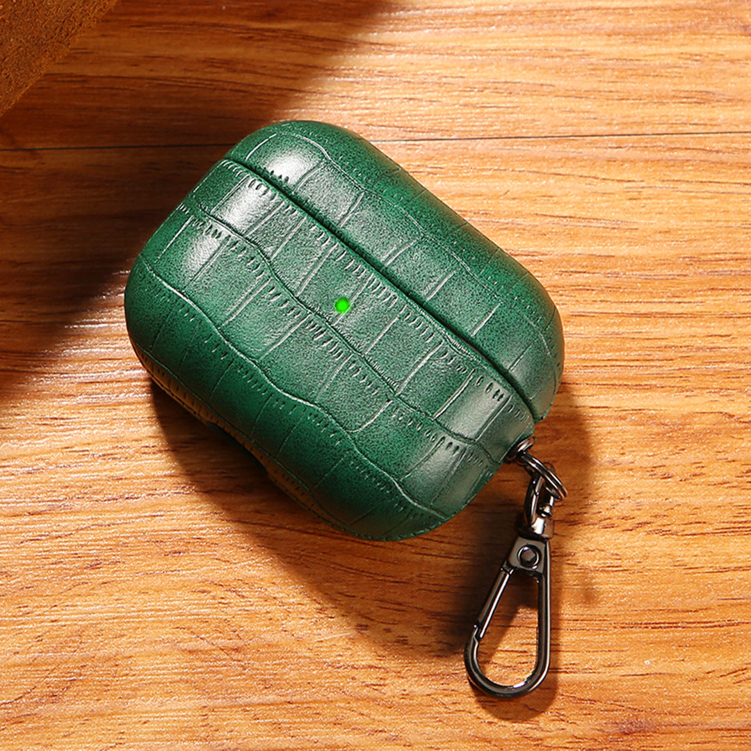 Crocodile Texture Leather AirPods Case