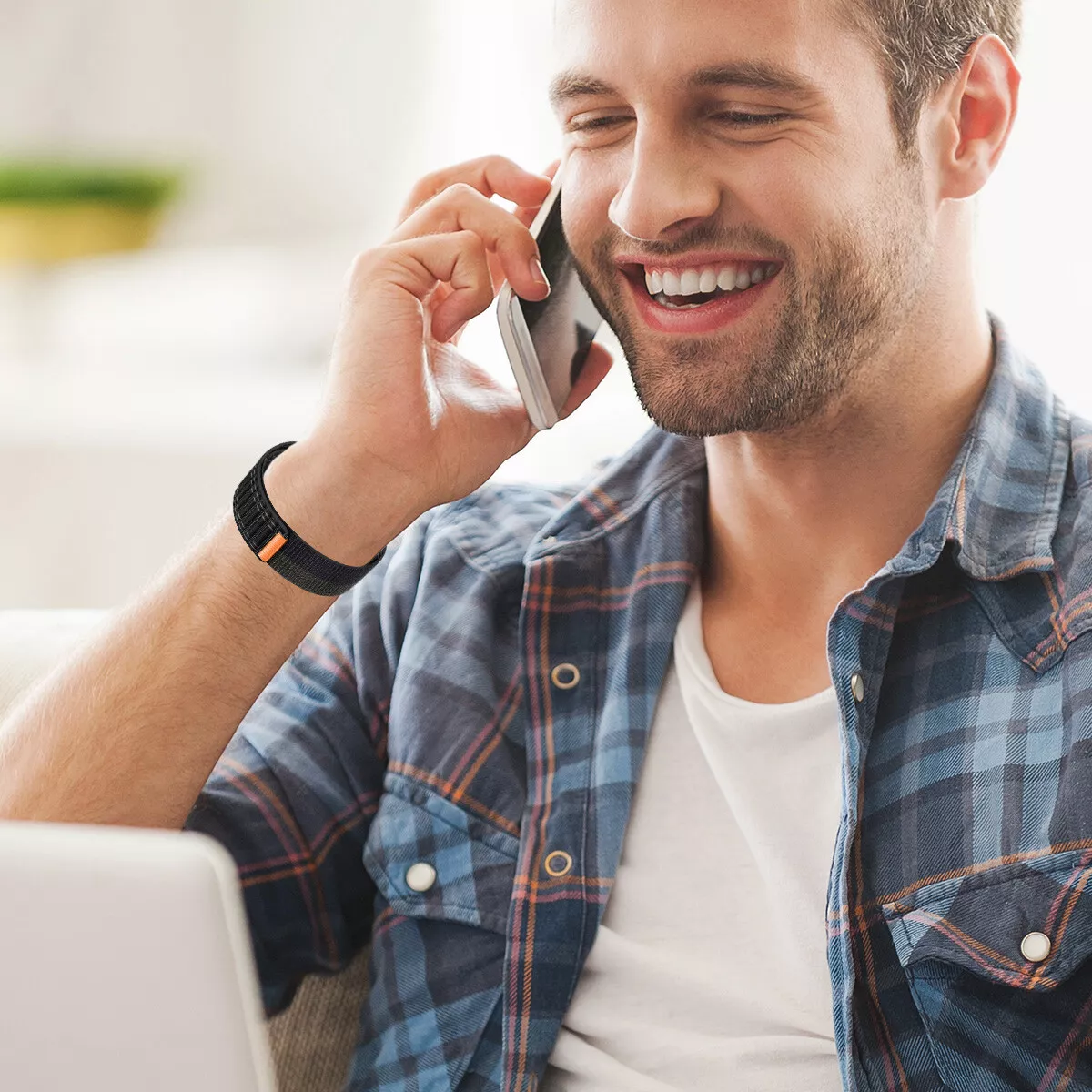 Wave Pattern Nylon Strap For Samsung Galaxy Watch Ultra /7/6/5/5 Pro/4/4Classic