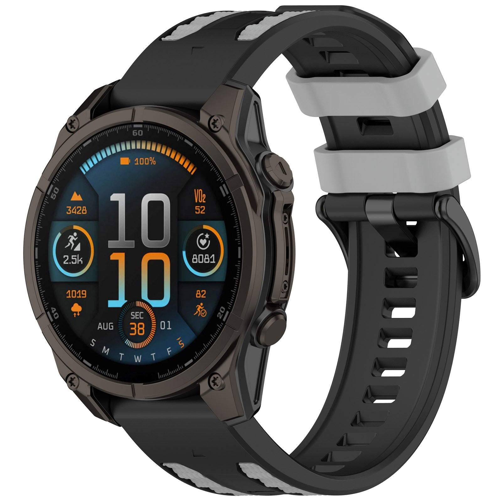 Two-tone Textured Silicone Watch Strap For Garmin