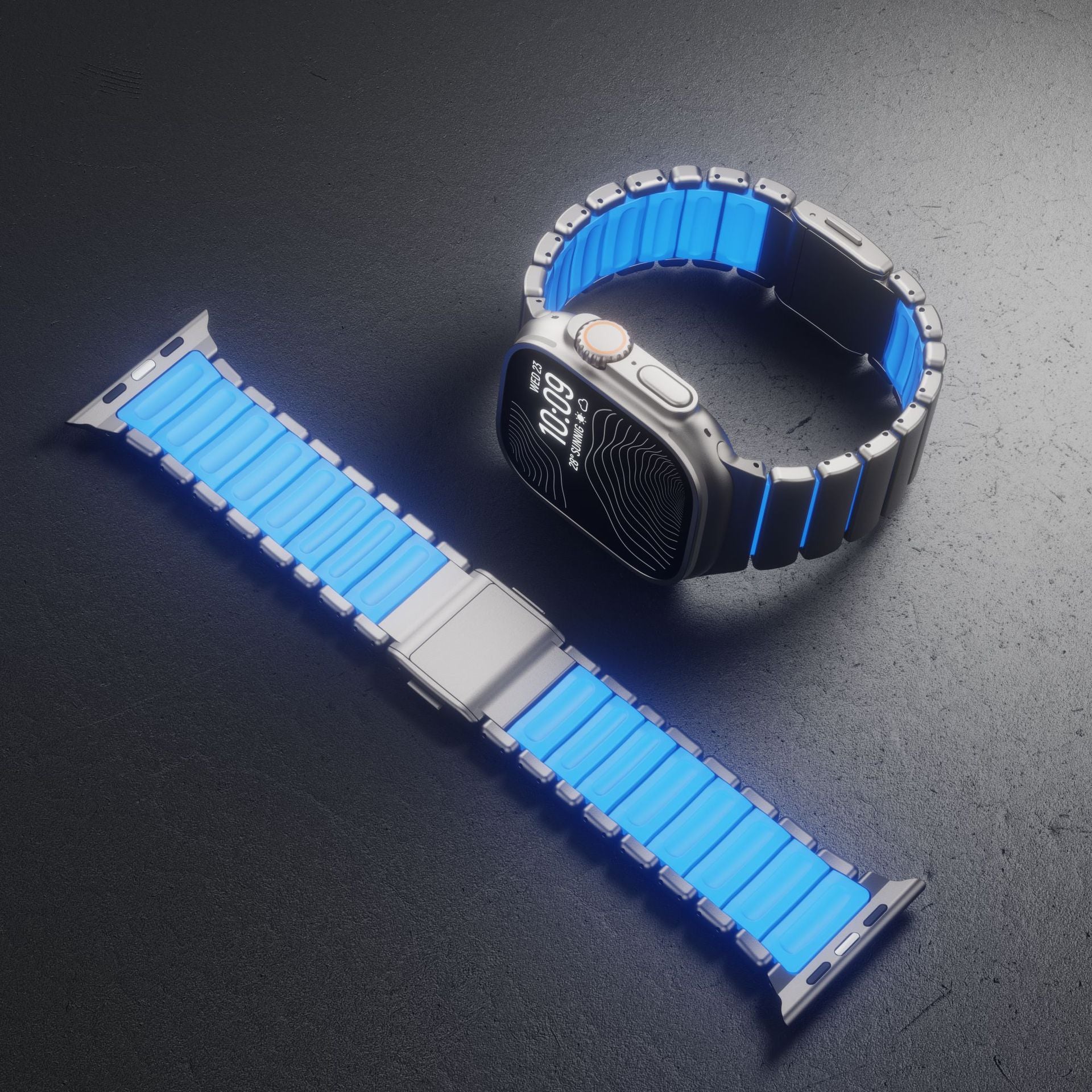 Ultra-Titanium +FKM Band Magnetic Clasp for Apple Watch