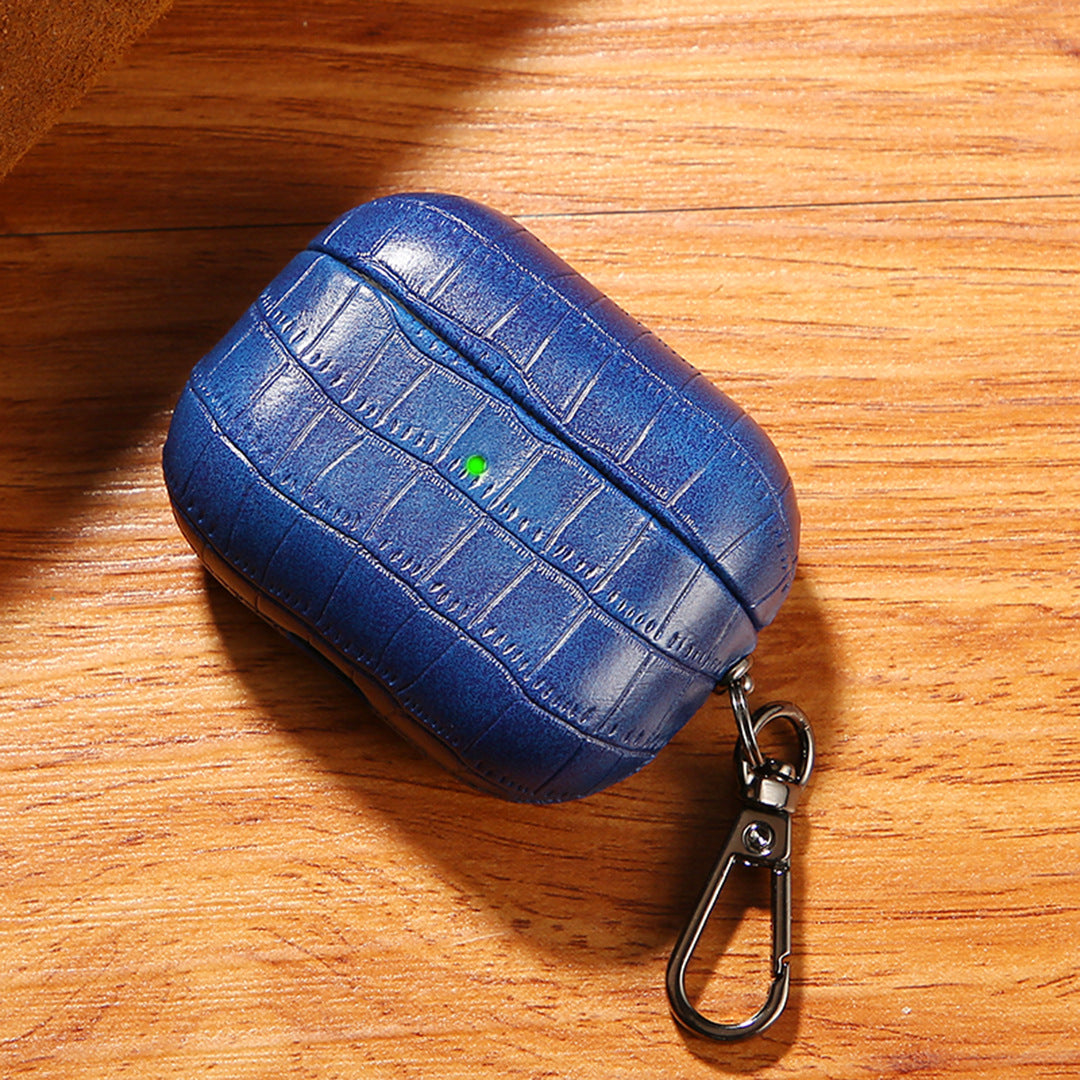 Crocodile Texture Leather AirPods Case