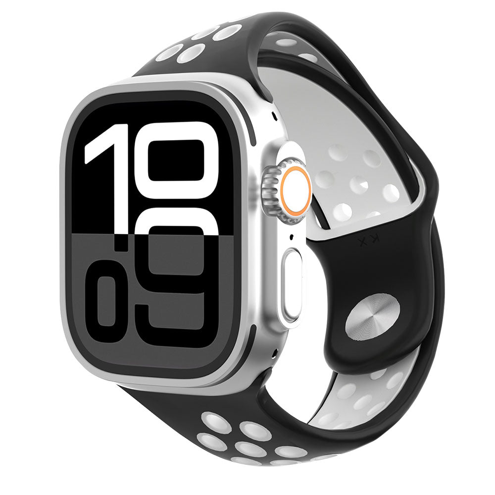 Asymmetrical Two-Tone Silicone Sport Band for Apple Watch