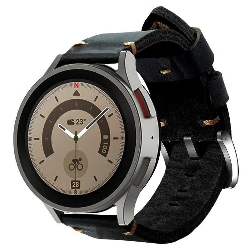 Vintage Leather Strap For Samsung Watch 7 6 4 5 Pro