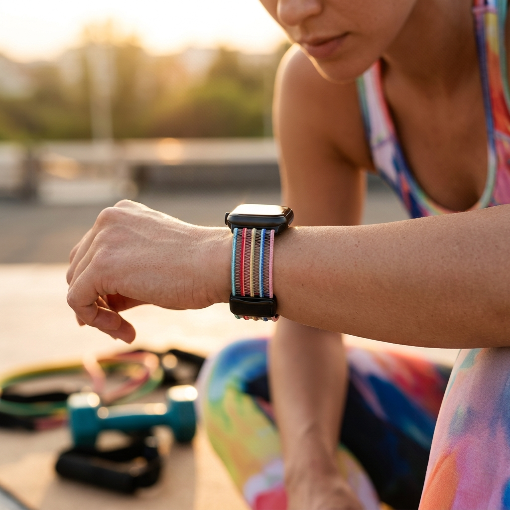 Fish Silk Mesh Breathable Magnetic Soft Strap For Apple Watch