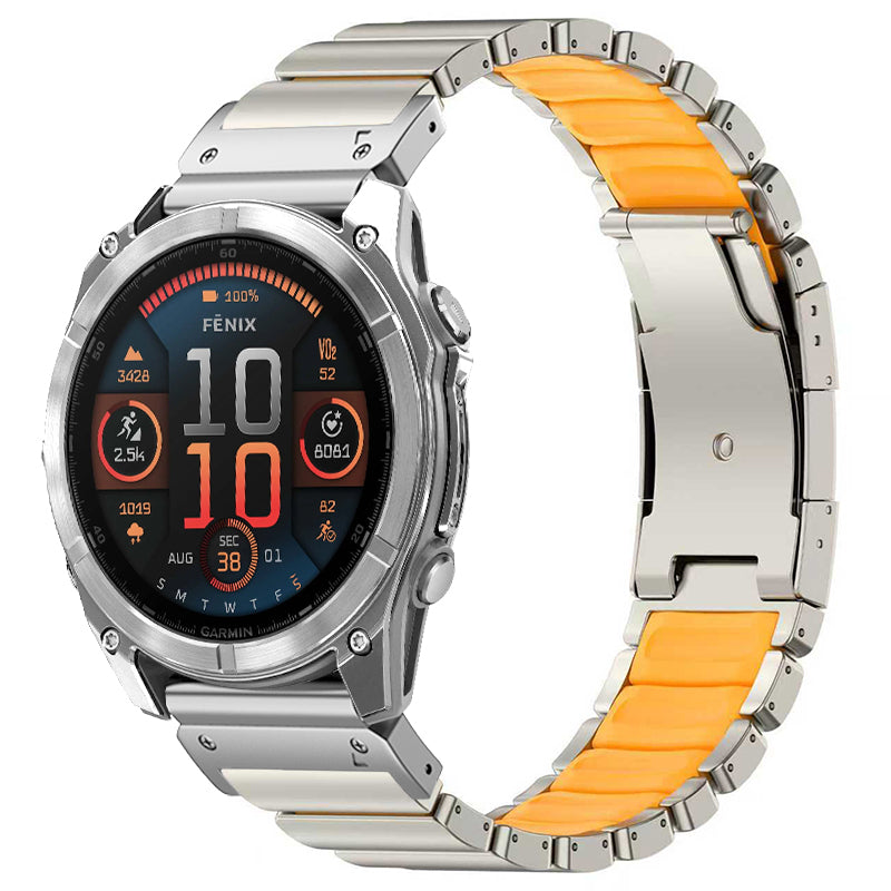 Titanium Band +FKM For Garmin