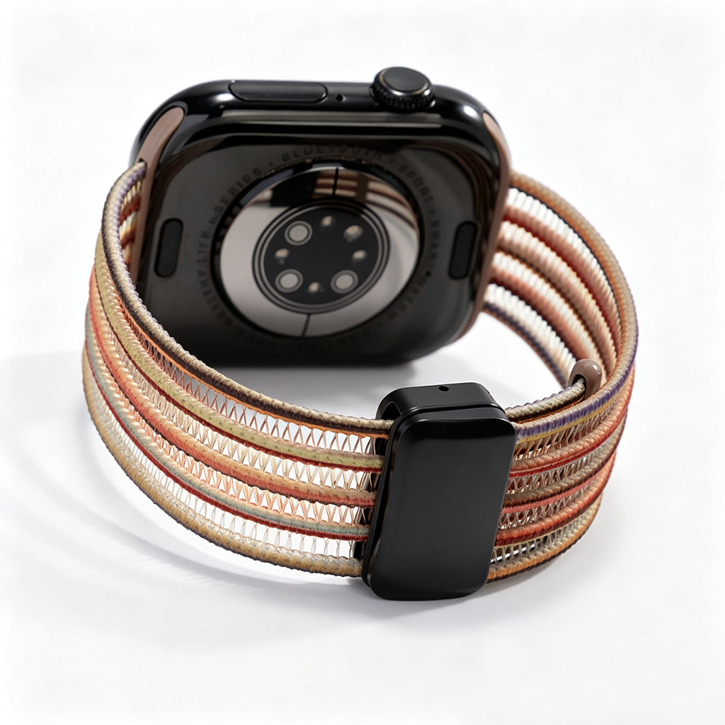 Fish Silk Mesh Breathable Magnetic Soft Strap For Apple Watch