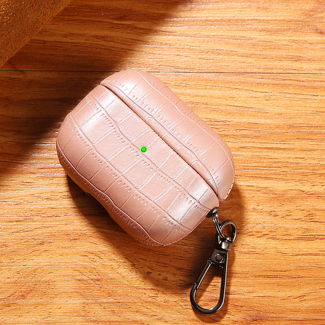Crocodile Texture Leather AirPods Case