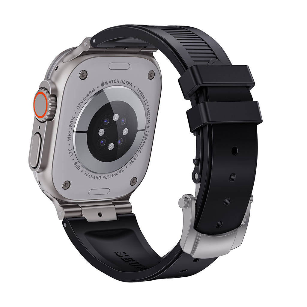 Chrono-Strata Apple Watch Band – FKM Fluoroelastomer with Butterfly Clasp