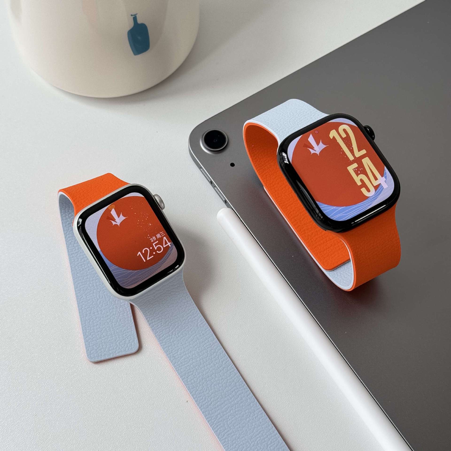 Texture Design-Magnetic Silicone Strap for Apple Watch