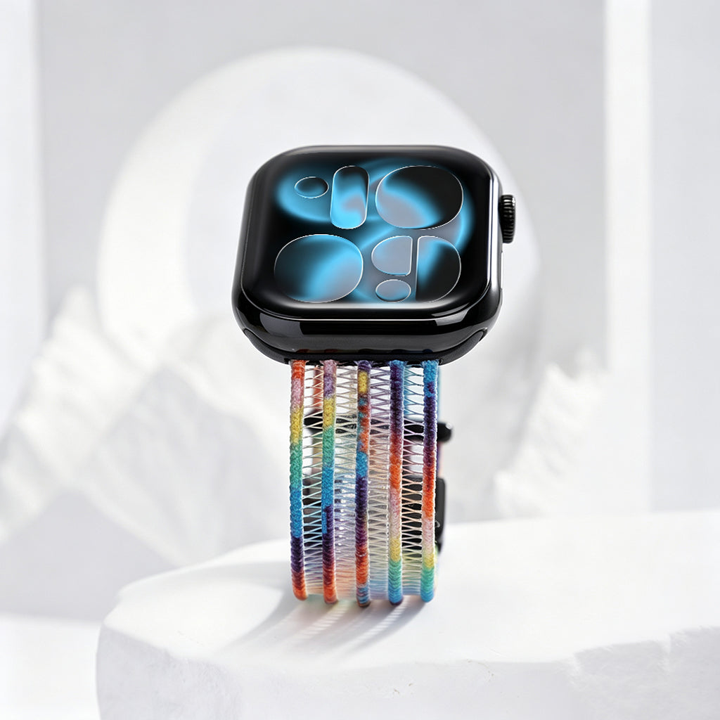 Fish Silk Mesh Breathable Magnetic Soft Strap For Apple Watch