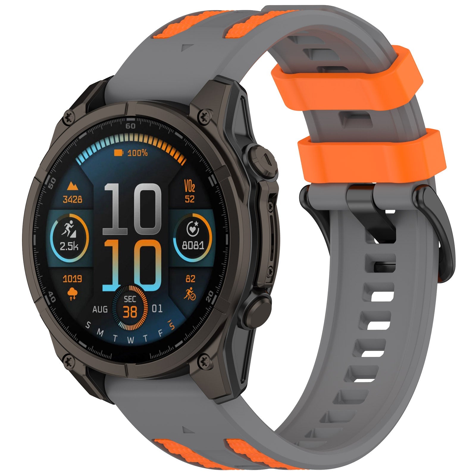 Two-tone Textured Silicone Watch Strap For Garmin