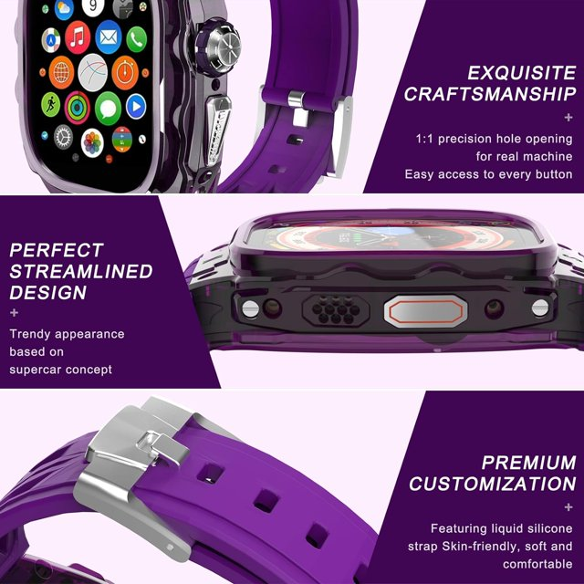 FS91 Luxury Translucent Smartwatch Case for Apple Watch Ultra-49mm