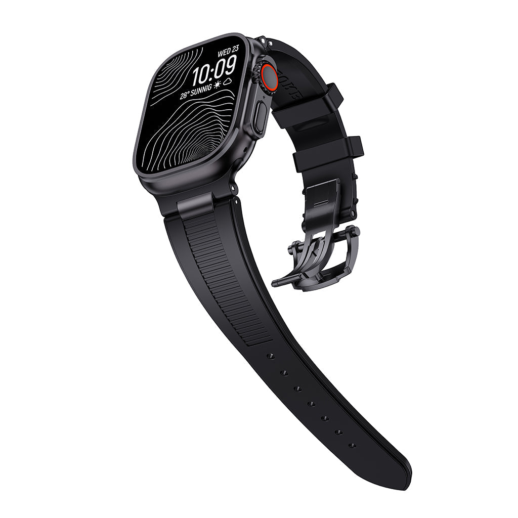 Chrono-Strata Apple Watch Band – FKM Fluoroelastomer with Butterfly Clasp
