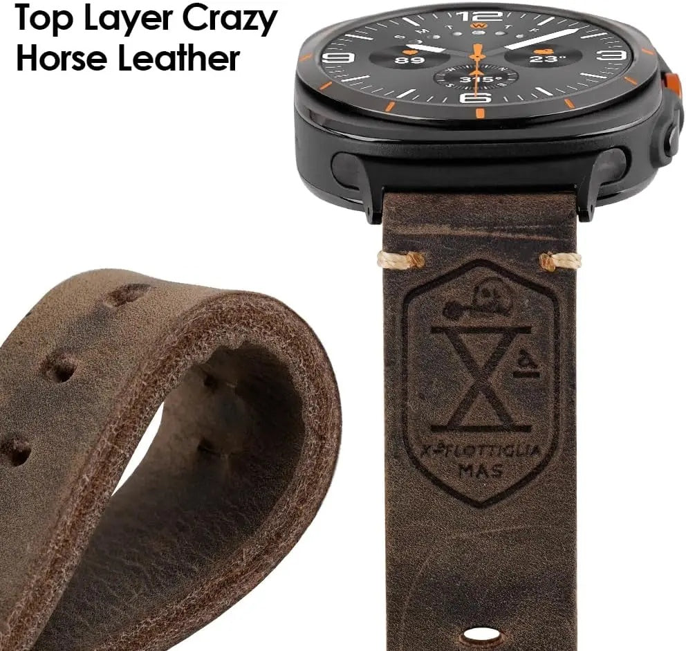 Vintage Leather Band For Samsung Watch Ultra /7 / 6 /5 Pro / 5 /4