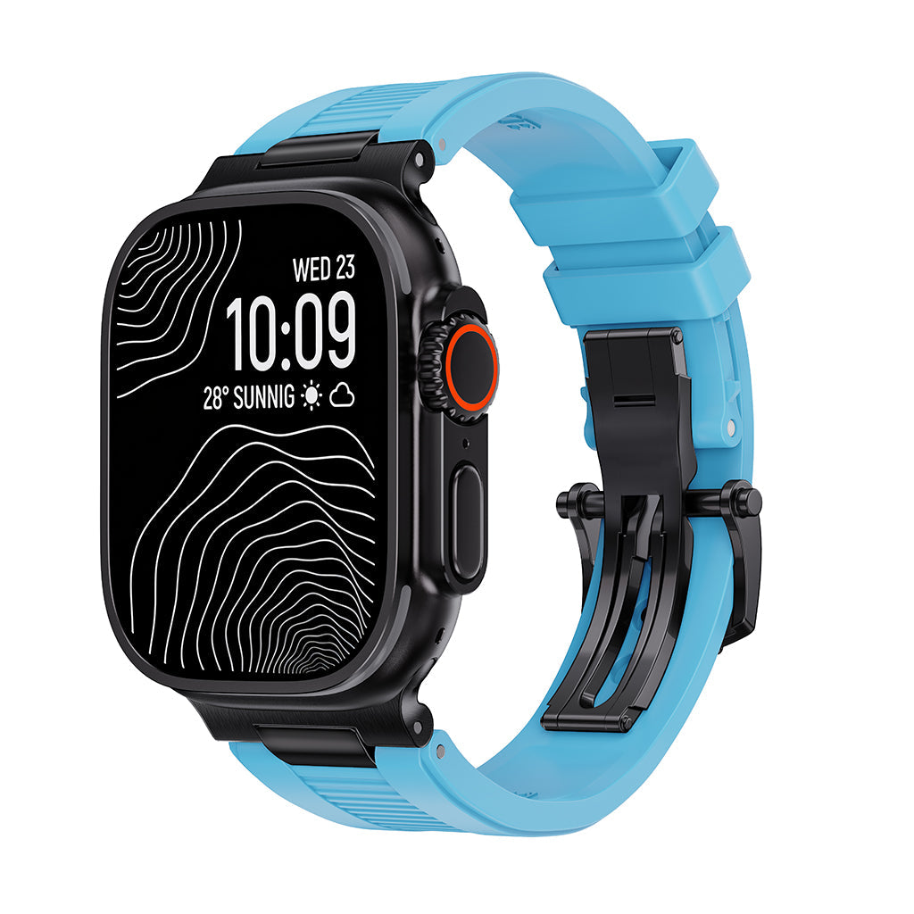 Chrono-Strata Apple Watch Band – FKM Fluoroelastomer with Butterfly Clasp
