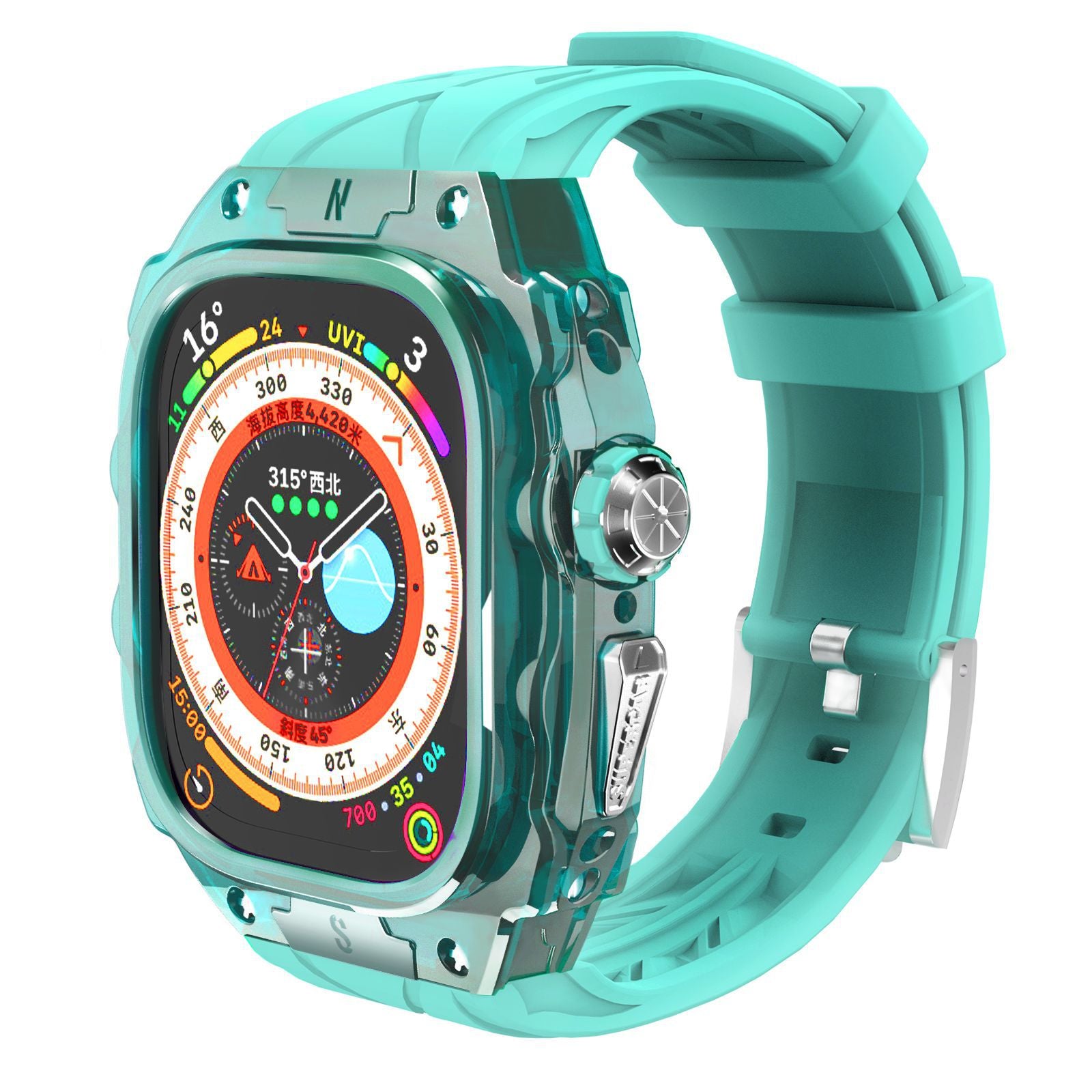 FS91 Luxury Translucent Smartwatch Case for Apple Watch Ultra-49mm