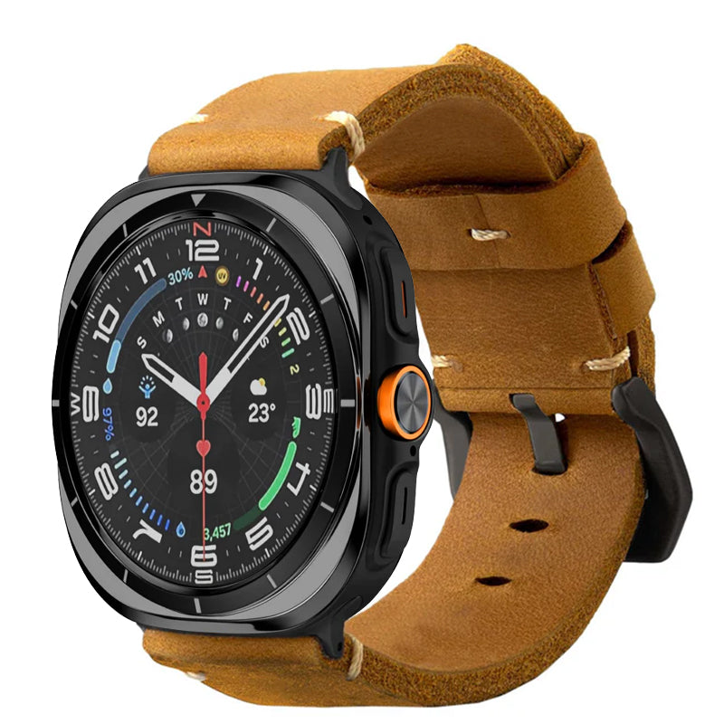 Vintage Leather Band For Samsung Watch Ultra /7 / 6 /5 Pro / 5 /4