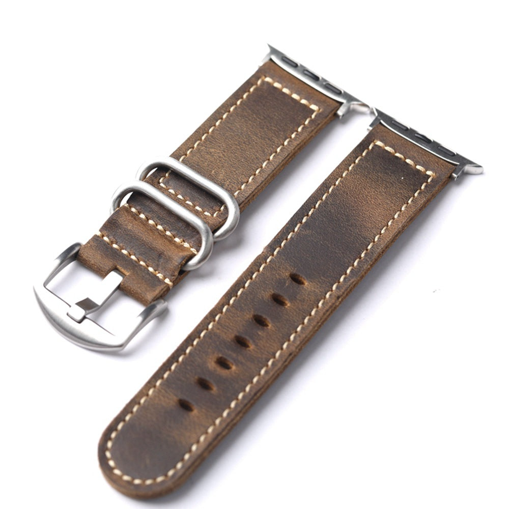 Vintage Handmade Leather strap For Apple Watch