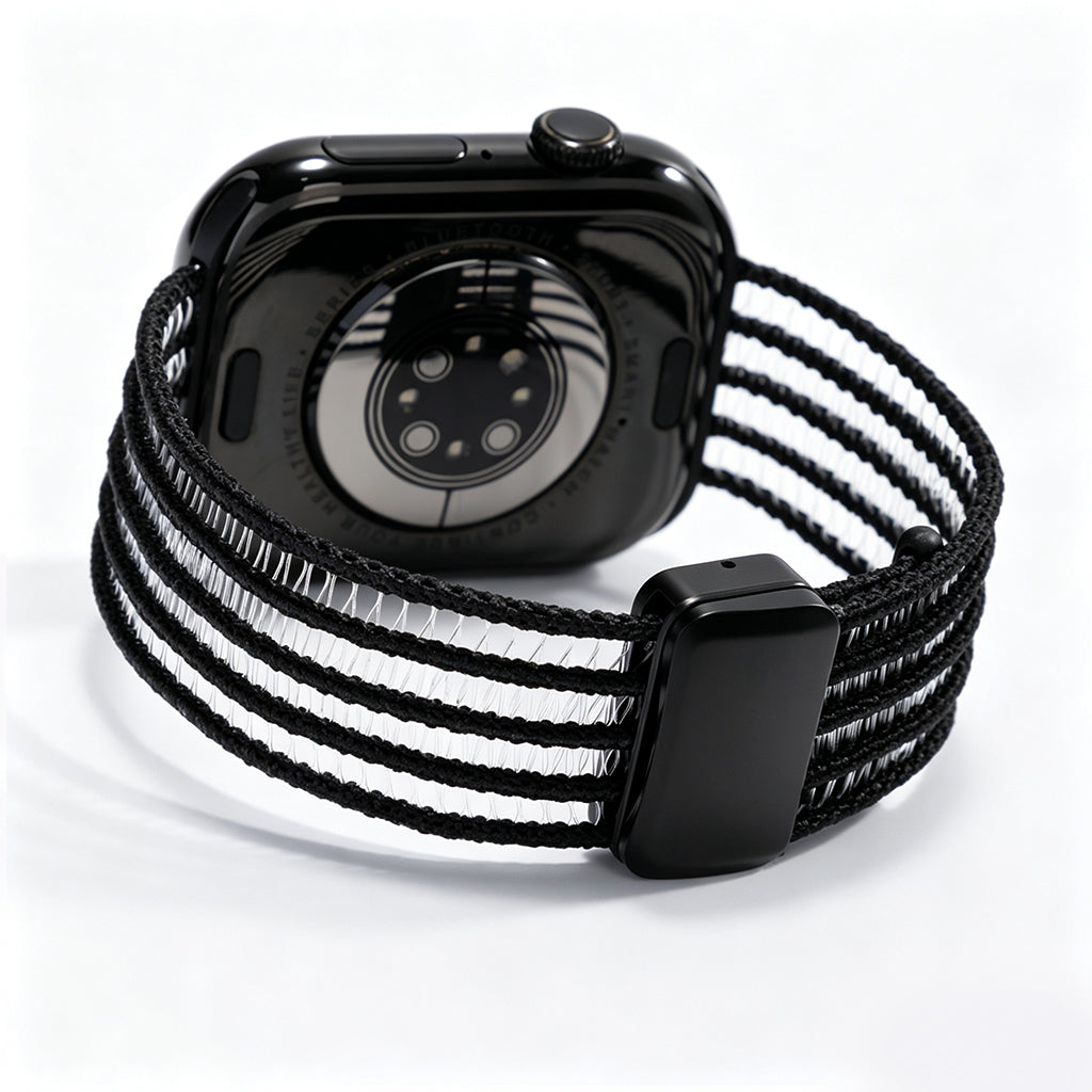 Fish Silk Mesh Breathable Magnetic Soft Strap For Apple Watch