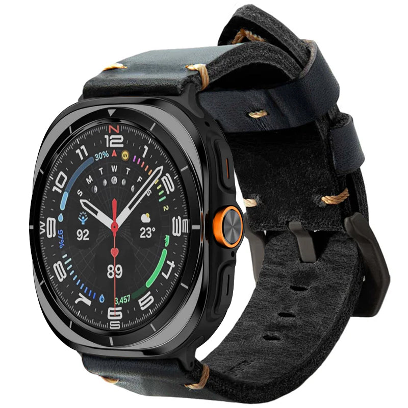 Vintage Leather Band For Samsung Watch Ultra /7 / 6 /5 Pro / 5 /4