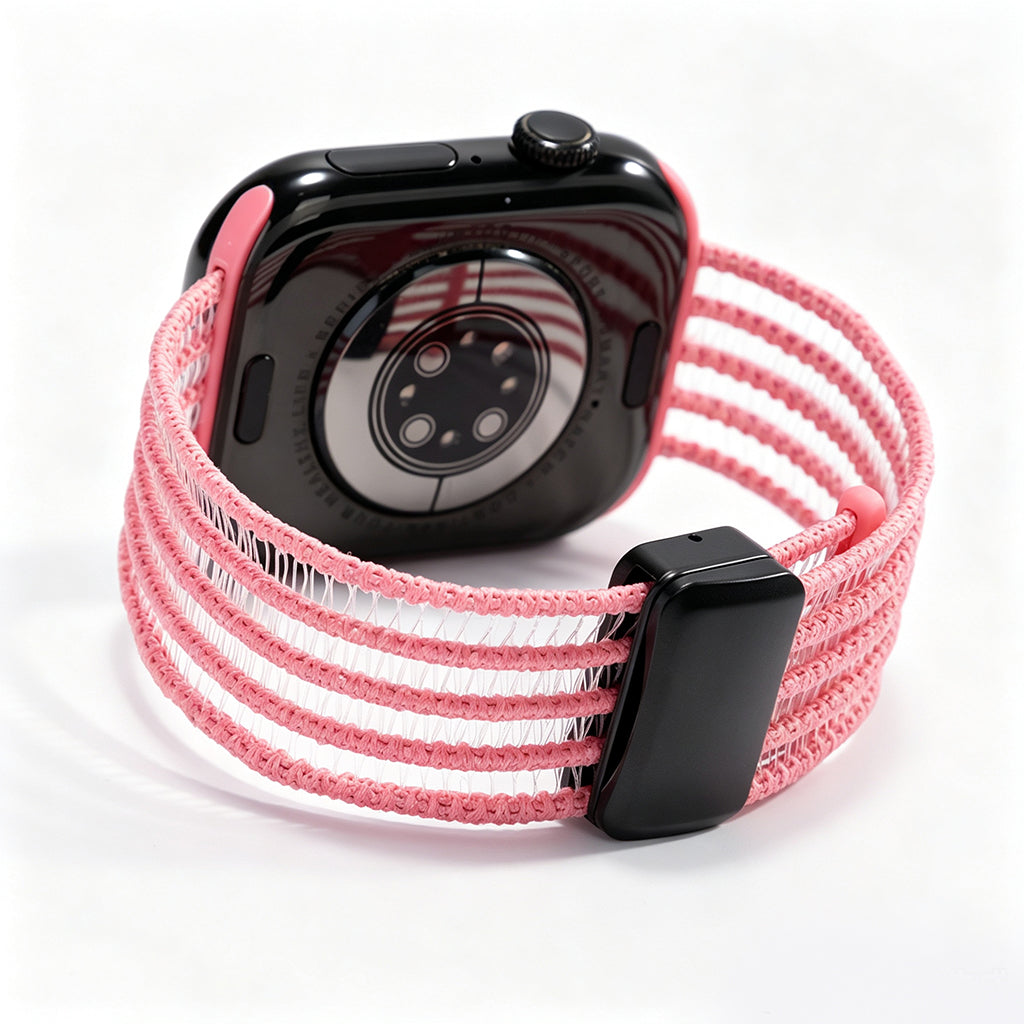 Fish Silk Mesh Breathable Magnetic Soft Strap For Apple Watch