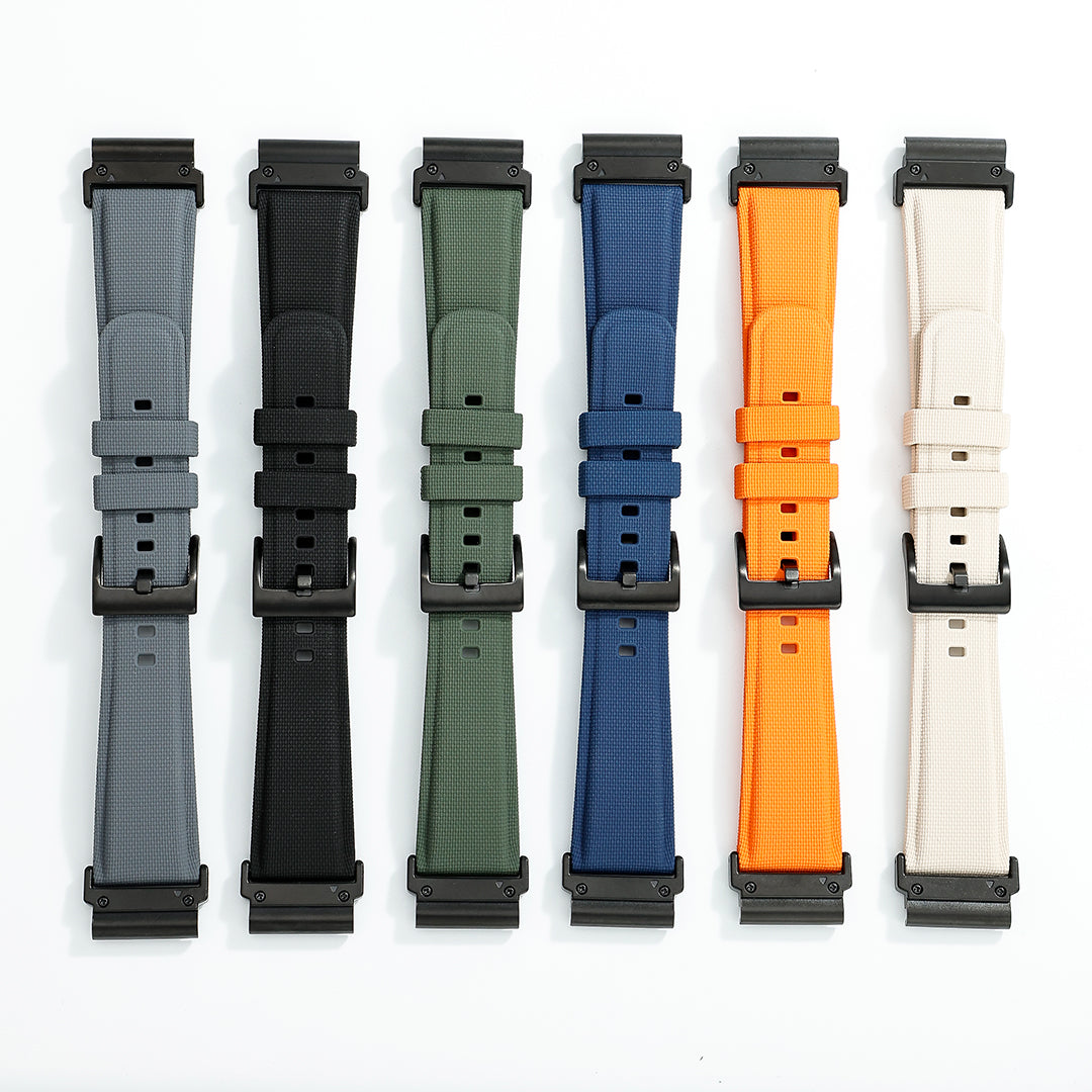 Premium FKM Rubber Textured Strap For Garmin
