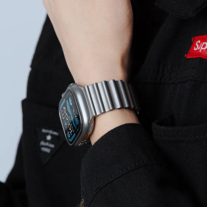 Wave Link Mechanical Aesthetics Strap For Apple Watch