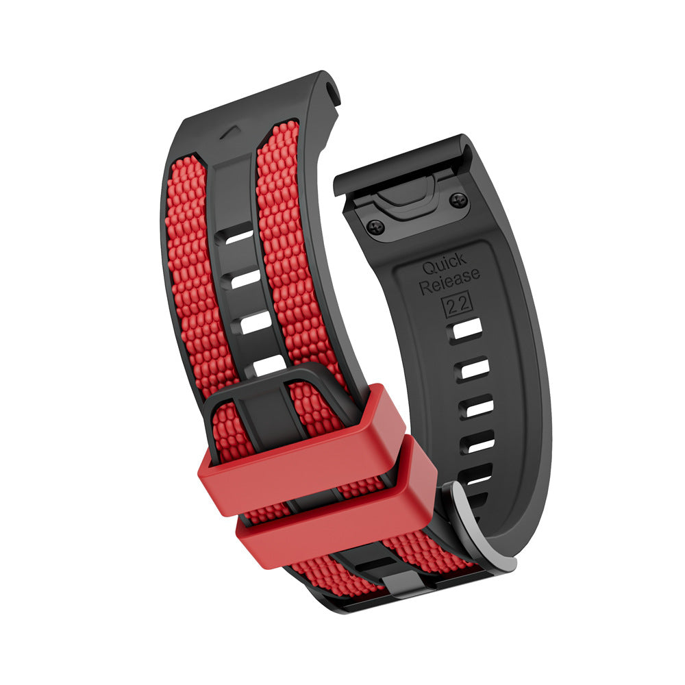 Two-tone Textured Silicone Watch Strap For Garmin