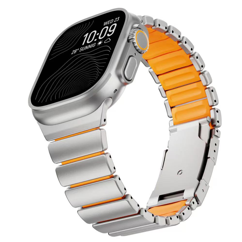 Ultra-Titanium +FKM Band Magnetic Clasp for Apple Watch